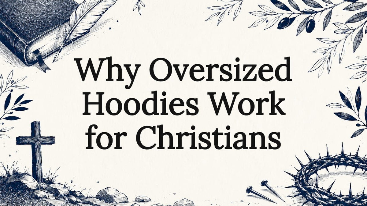 Decorative hand-drawn Christian themed title card illustration