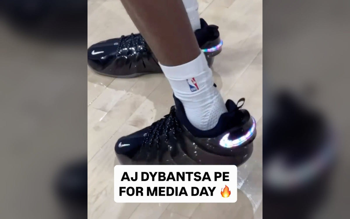 A.J. Dybantsa Wears Light-Up Nike GT Flights For Wizards Media Day