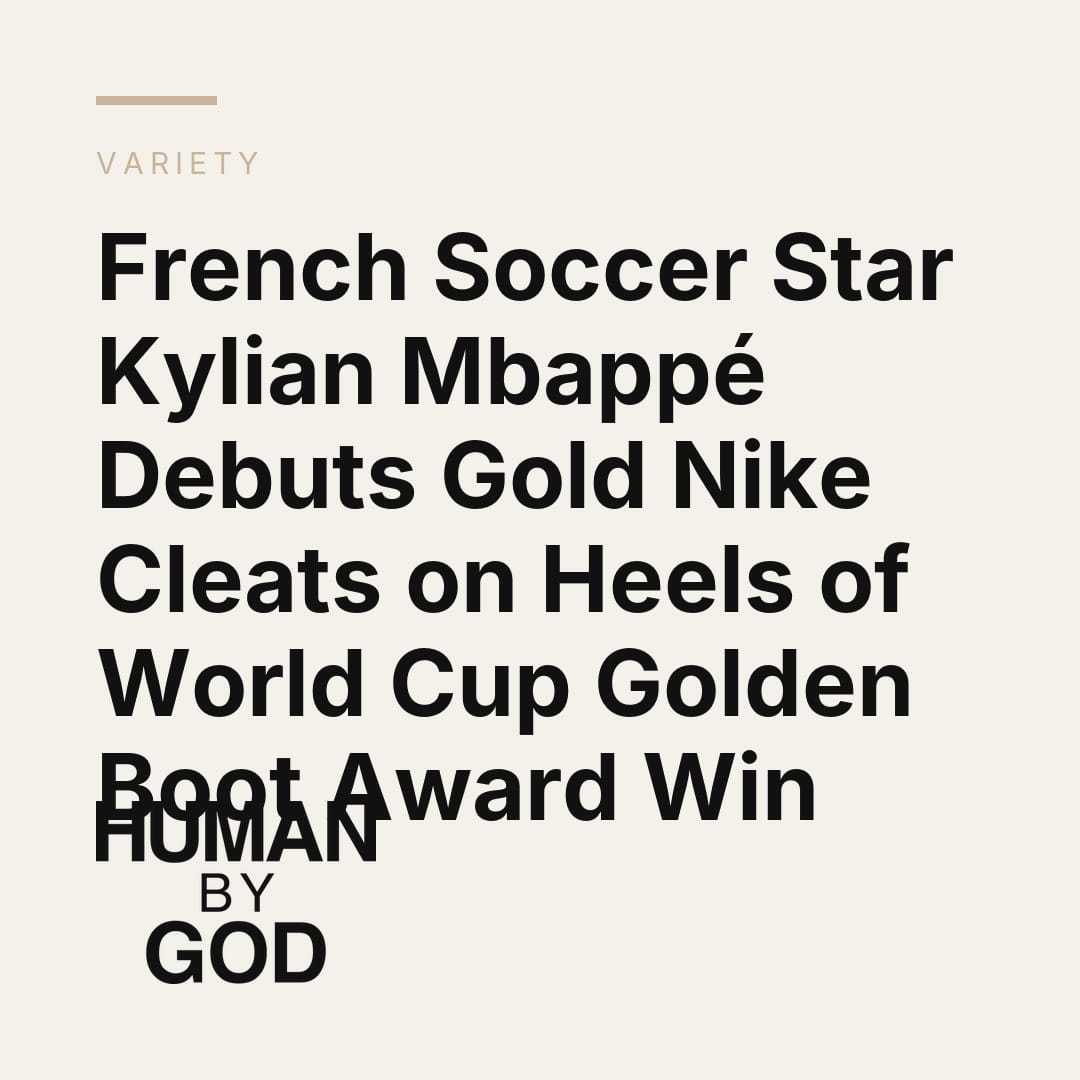 French Soccer Star Kylian Mbappé Debuts Gold Nike Cleats on Heels of World Cup Golden Boot Award Win