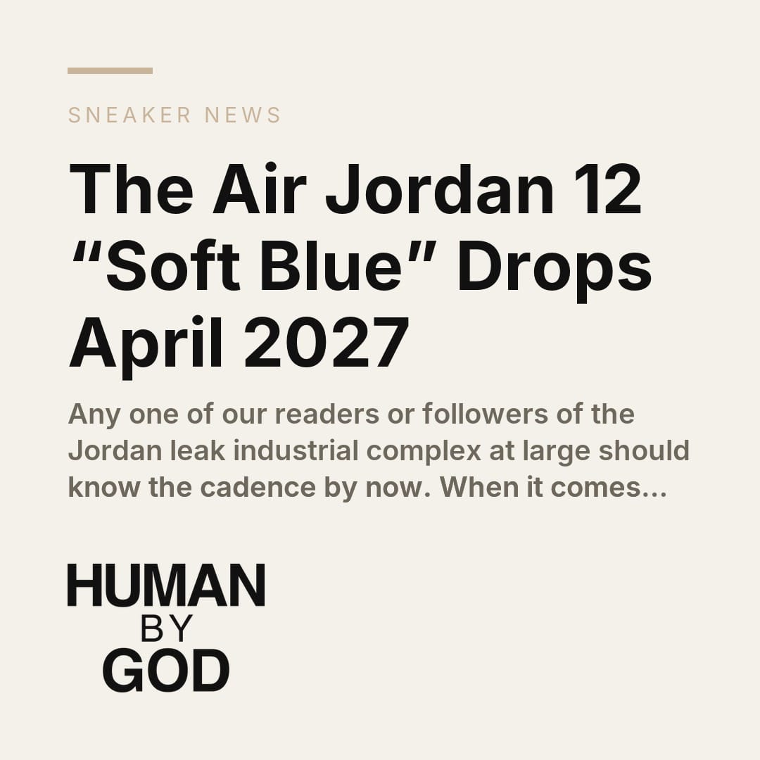 The Air Jordan 12 “Soft Blue” Drops April 2027