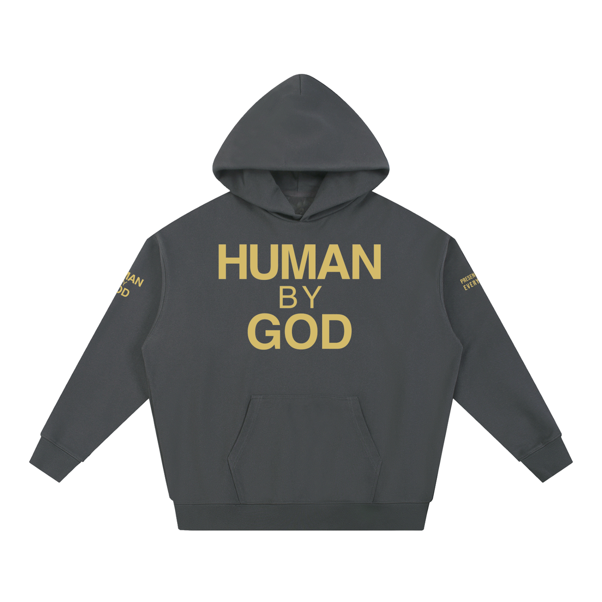 PRESENCE OVER EVERYTHING – Gold Oversized Hoodie