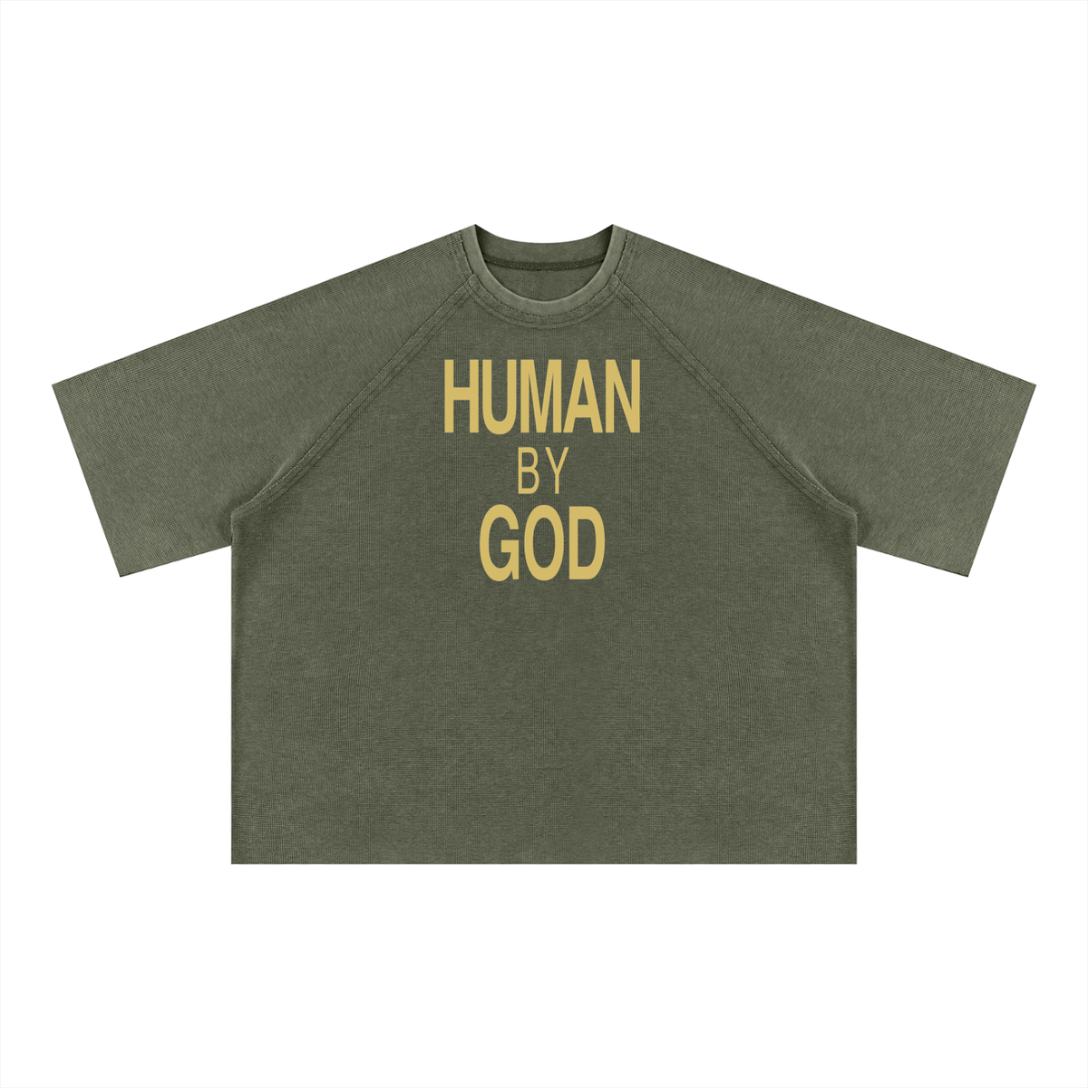 Unisex Mineral Wash Boxy Waffle T-Shirt