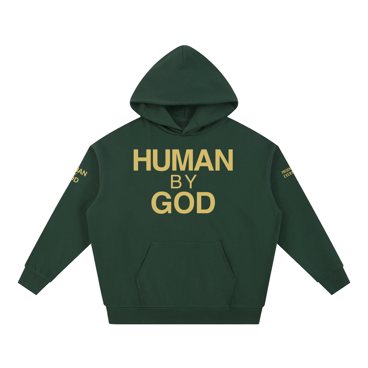 PRESENCE OVER EVERYTHING – Gold Oversized Hoodie