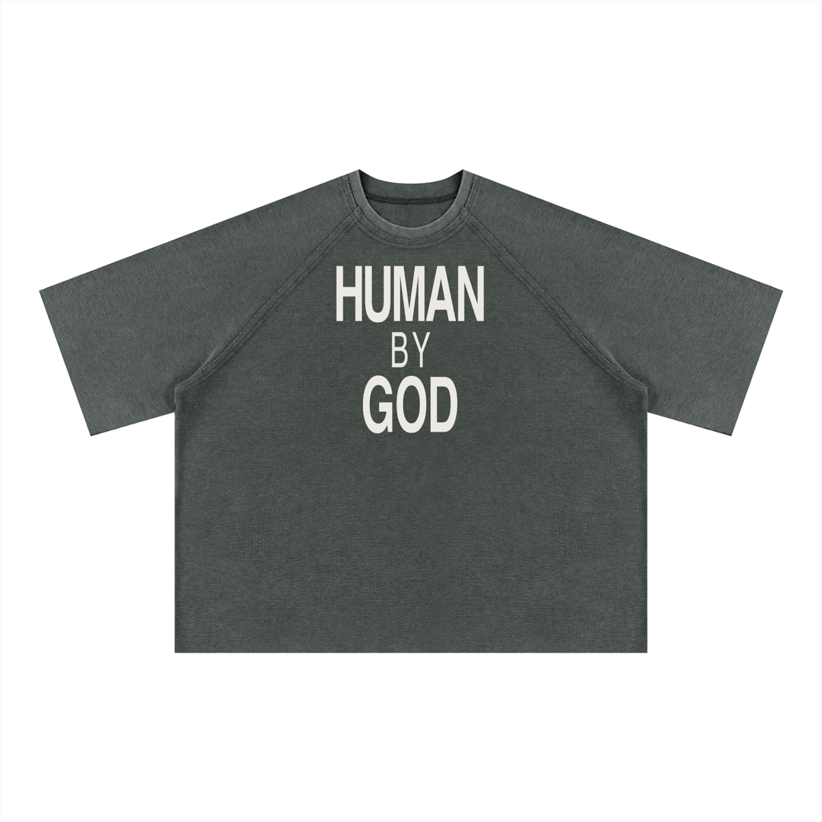 Unisex Mineral Wash Boxy Waffle T-Shirt