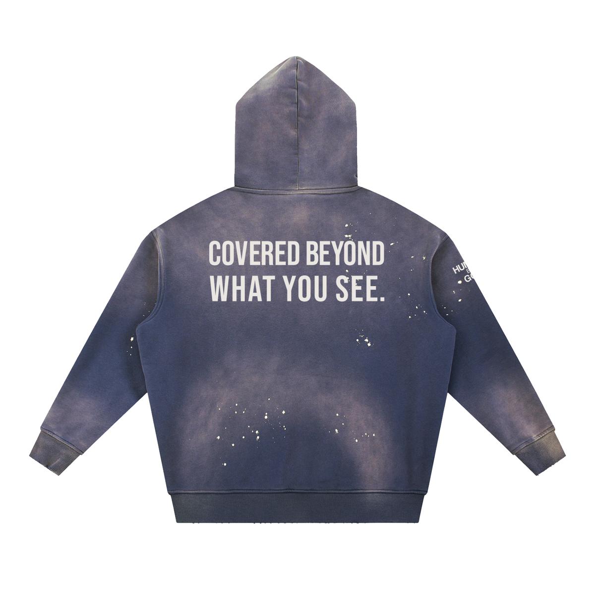 COVERED BEYOND WHAT YOU SEE - White Hoodie