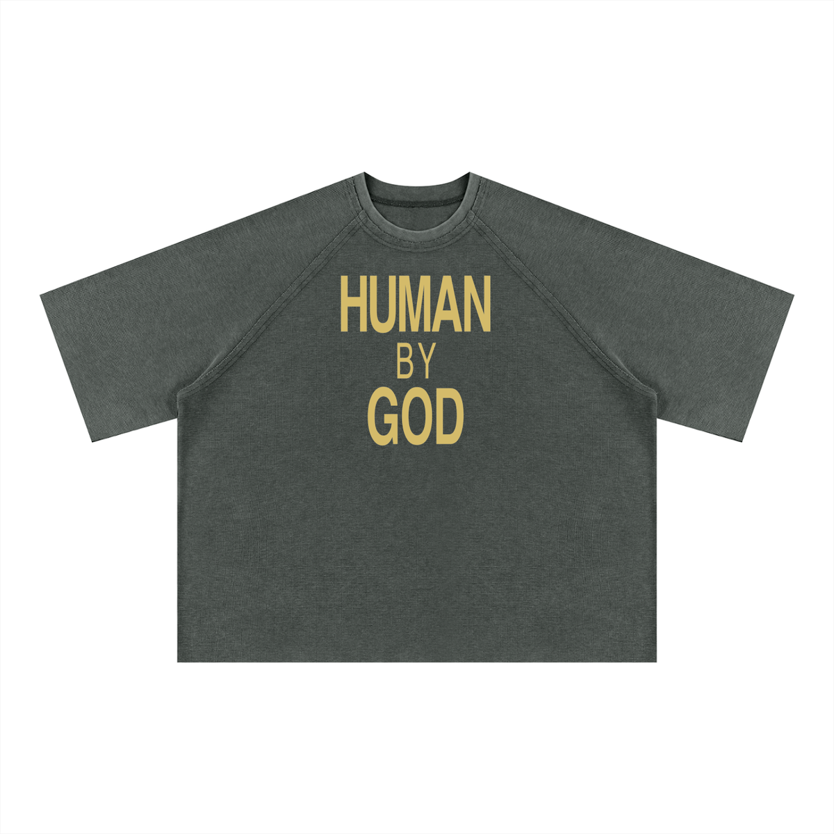 Unisex Mineral Wash Boxy Waffle T-Shirt
