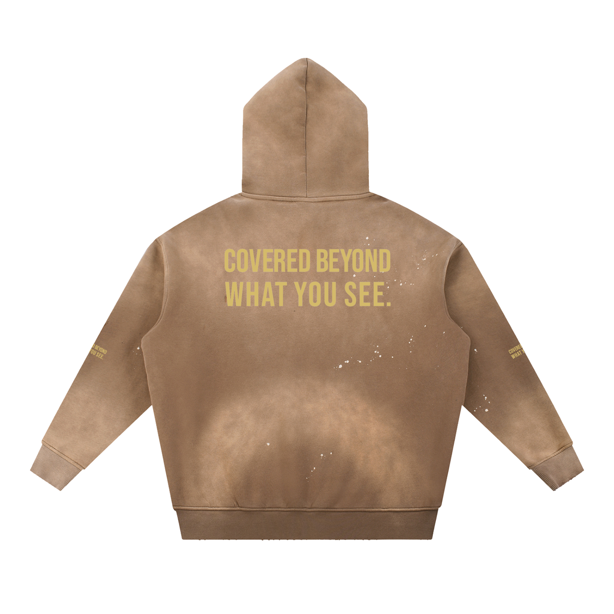 COVERED BEYOND WHAT YOU SEE - Gold Hoodie