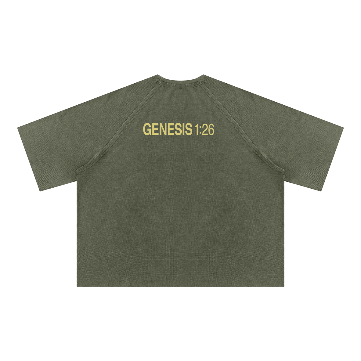 Unisex Mineral Wash Boxy Waffle T-Shirt