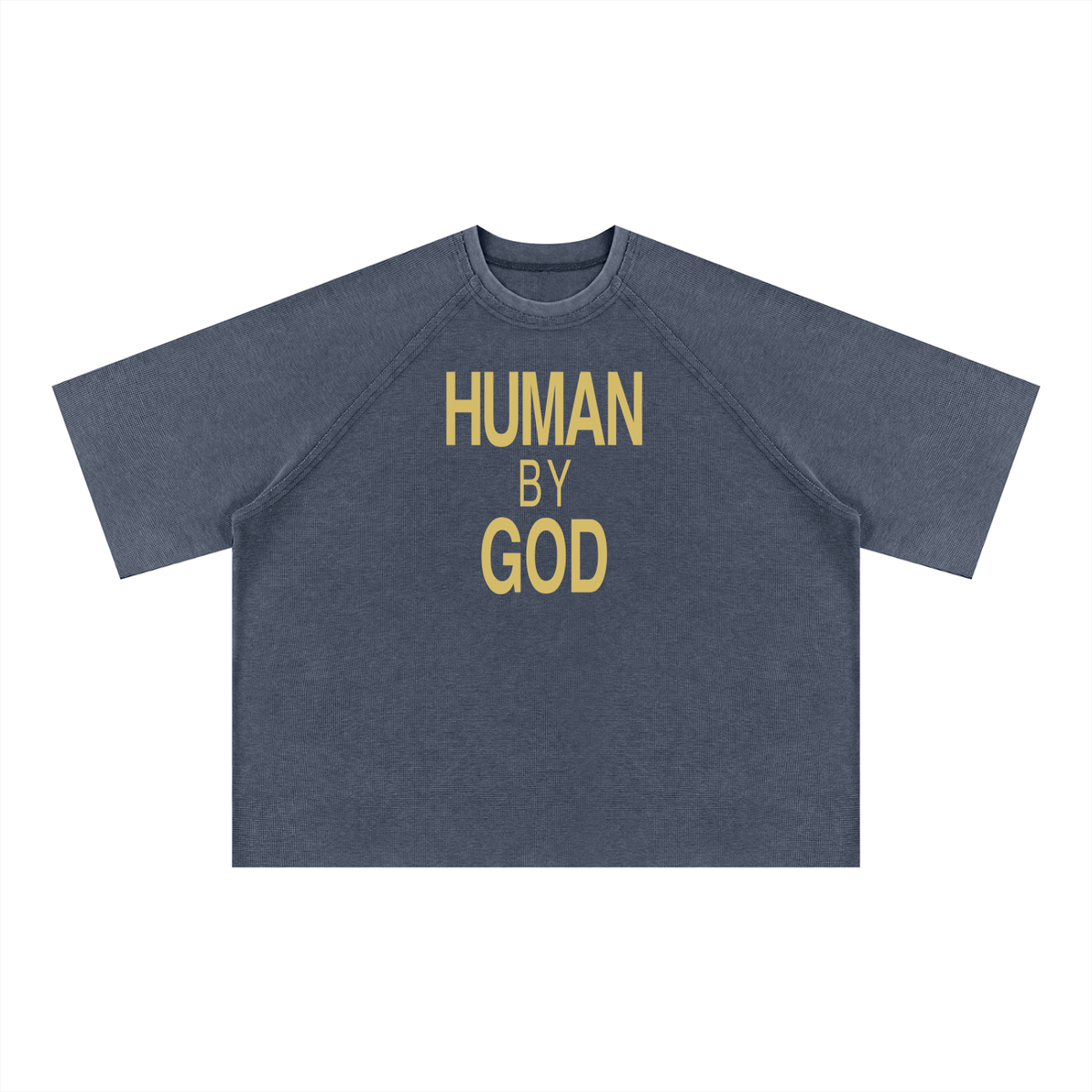 Unisex Mineral Wash Boxy Waffle T-Shirt