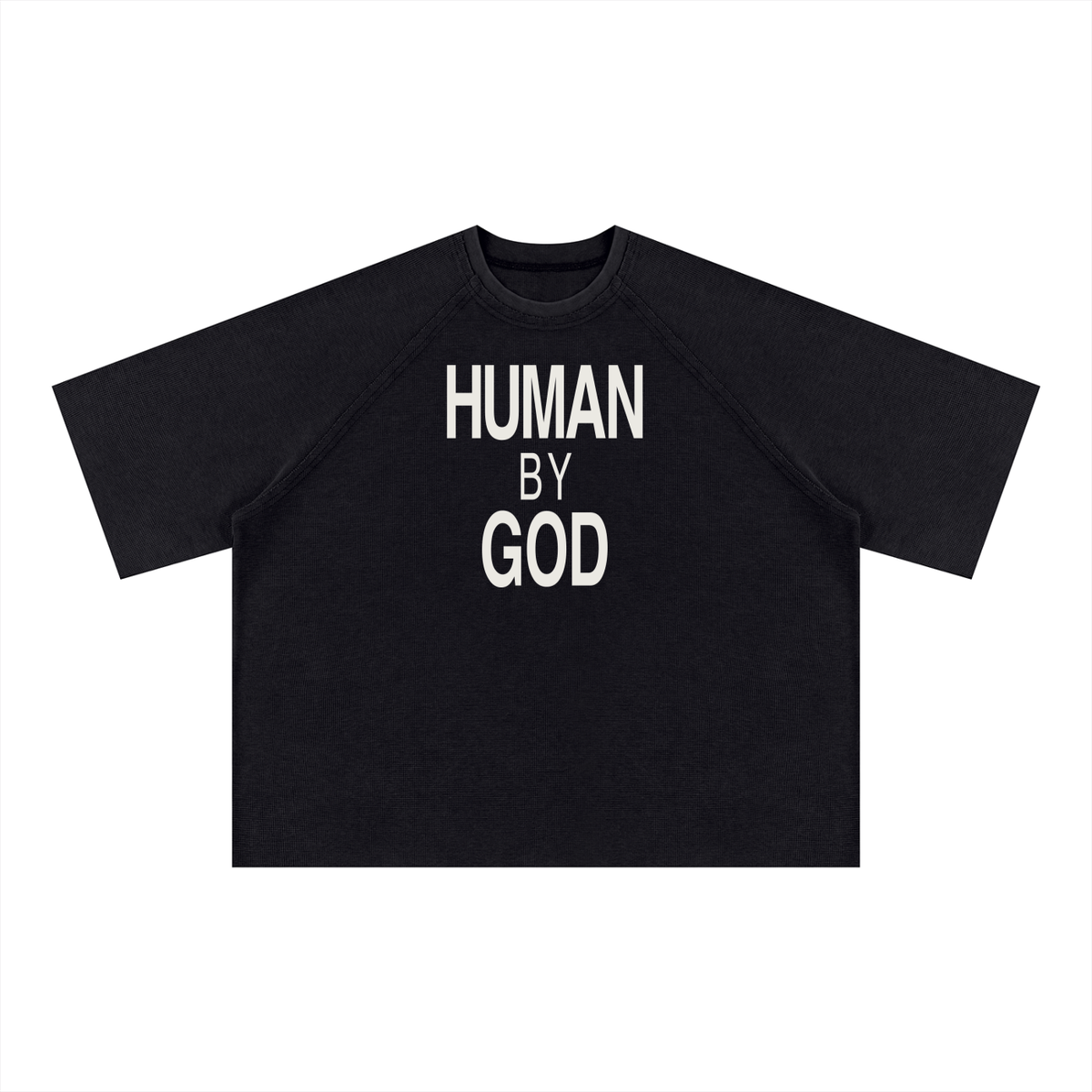 Unisex Mineral Wash Boxy Waffle T-Shirt