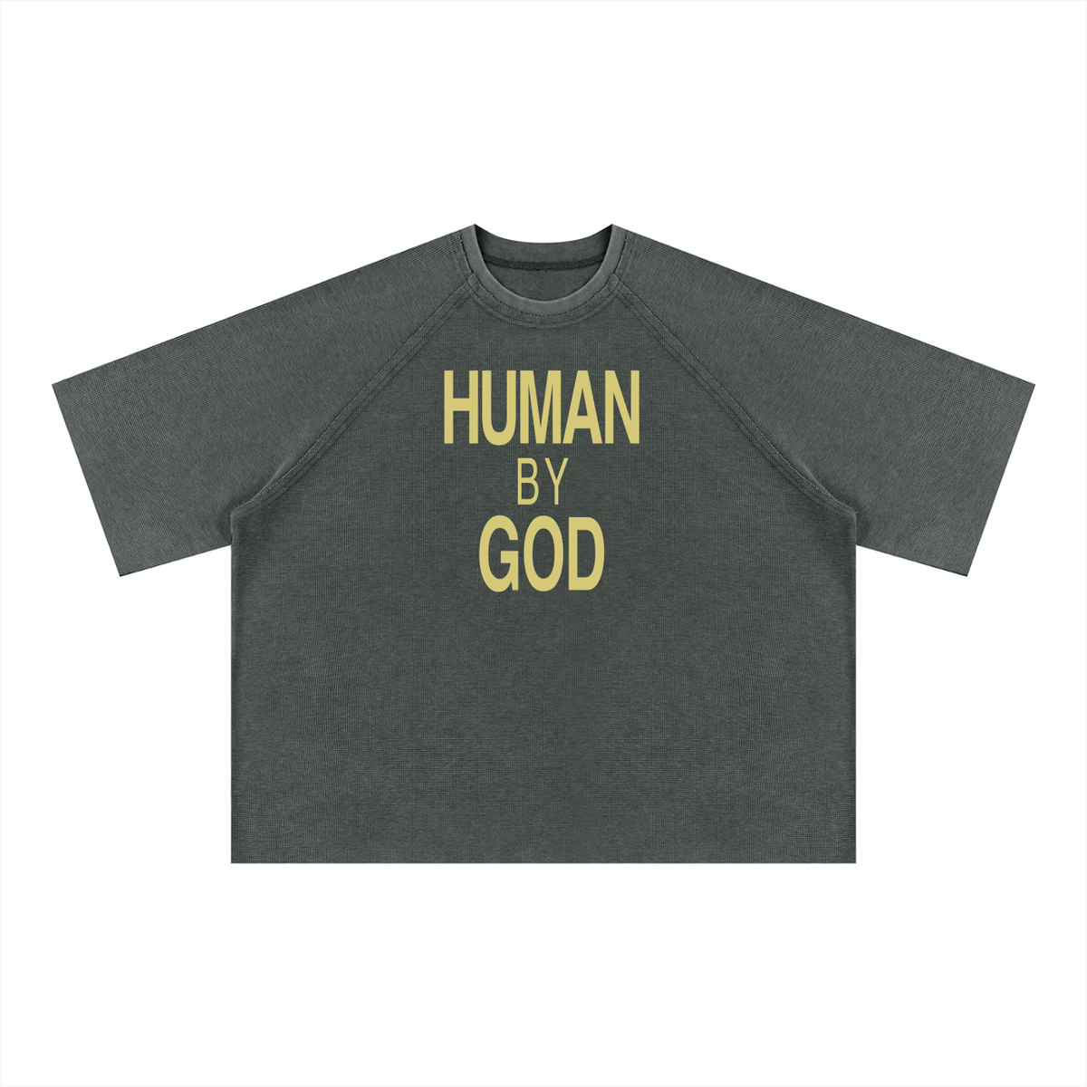 Unisex Mineral Wash Boxy Waffle T-Shirt