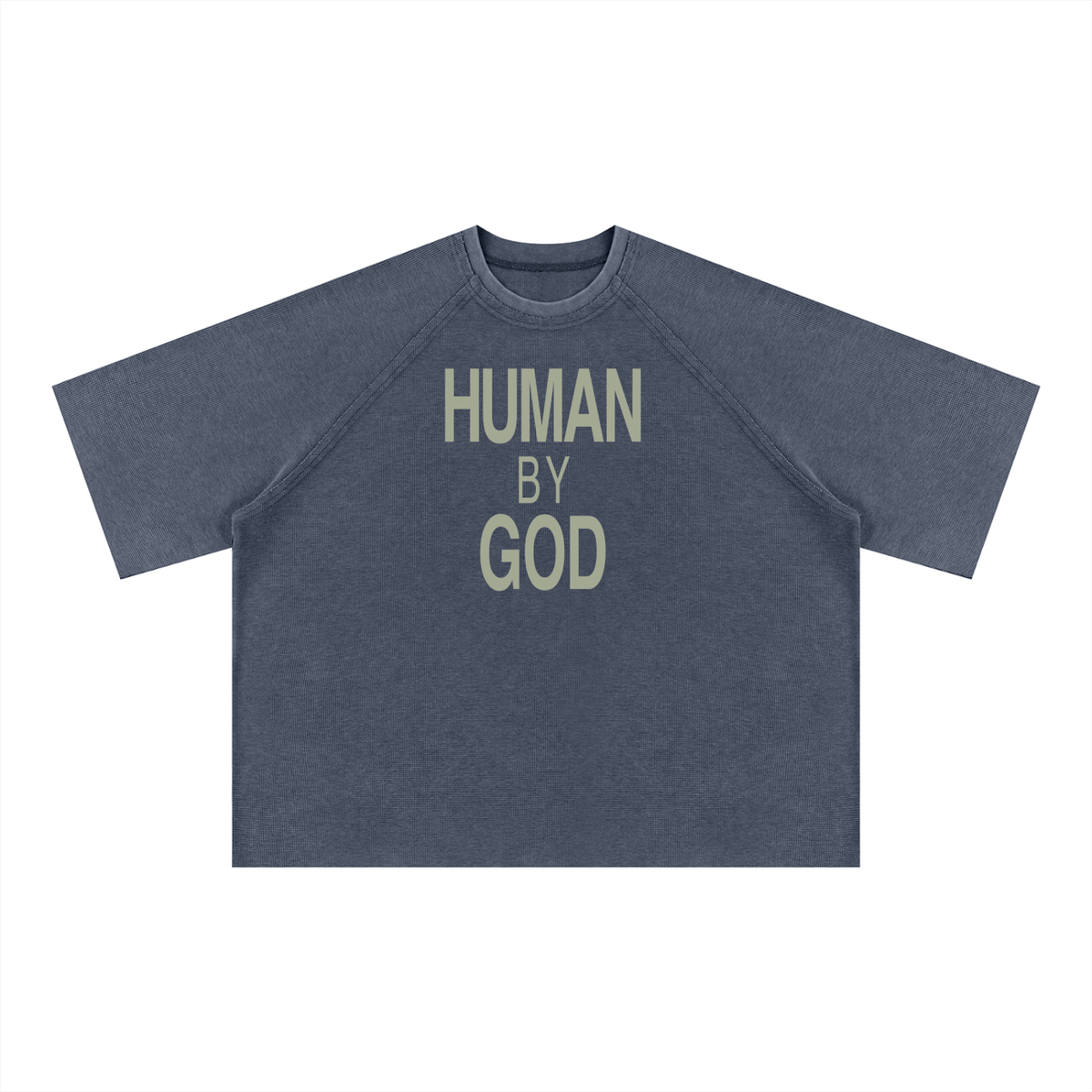 Unisex Mineral Wash Boxy Waffle T-Shirt