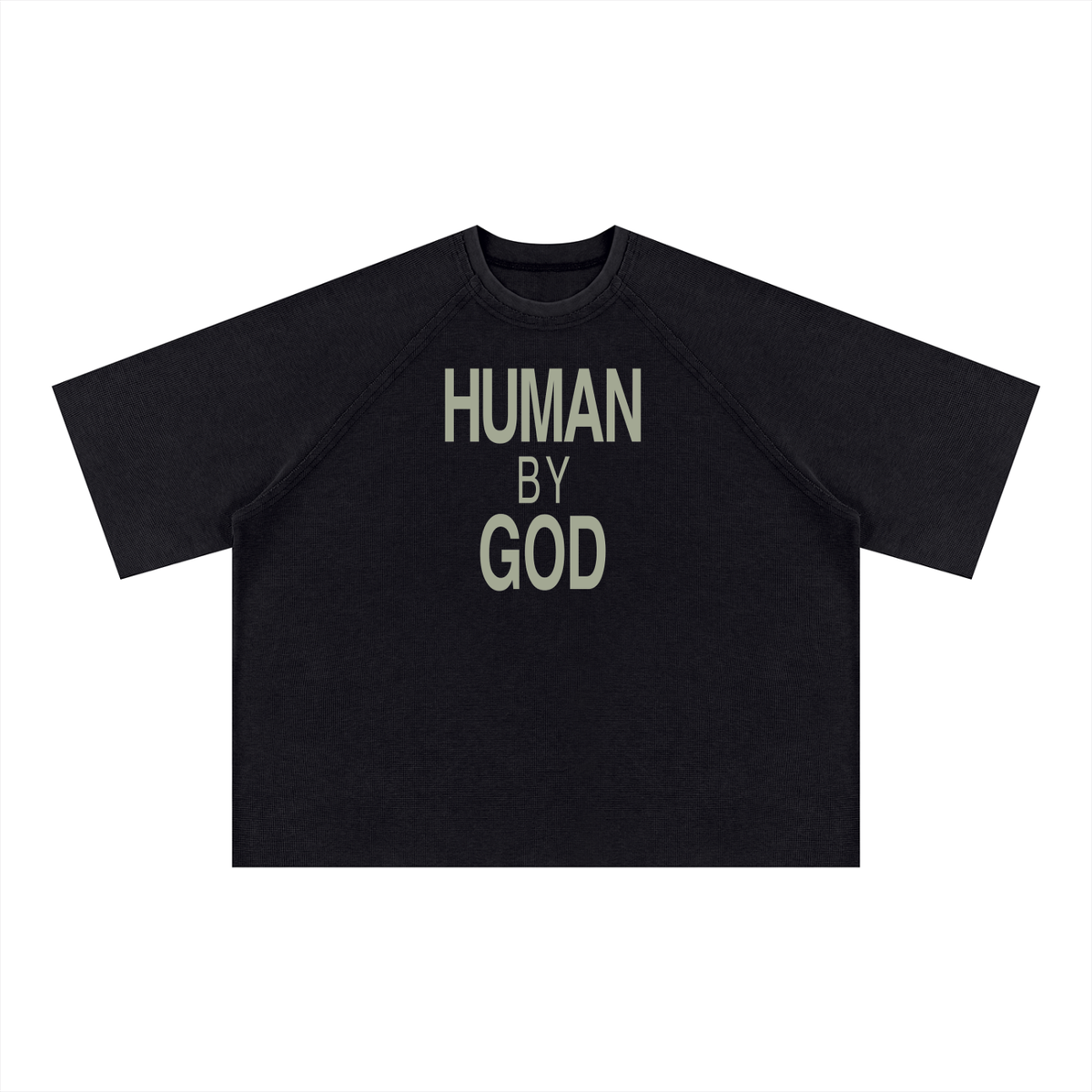 Unisex Mineral Wash Boxy Waffle T-Shirt