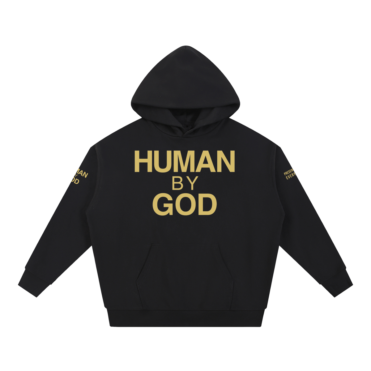 PRESENCE OVER EVERYTHING – Gold Oversized Hoodie