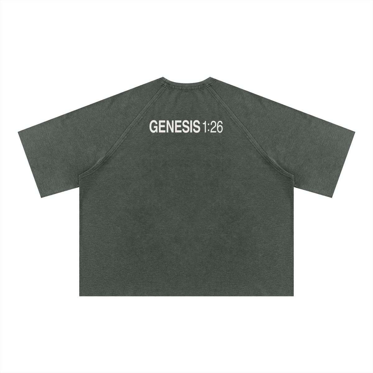 Unisex Mineral Wash Boxy Waffle T-Shirt