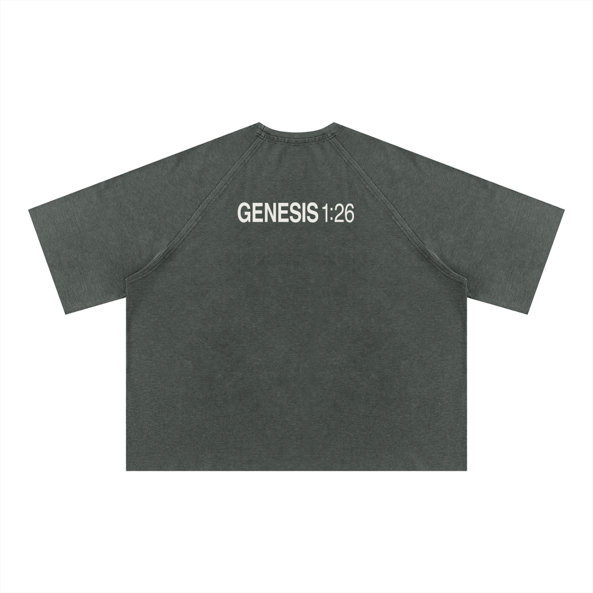 Unisex Mineral Wash Boxy Waffle T-Shirt