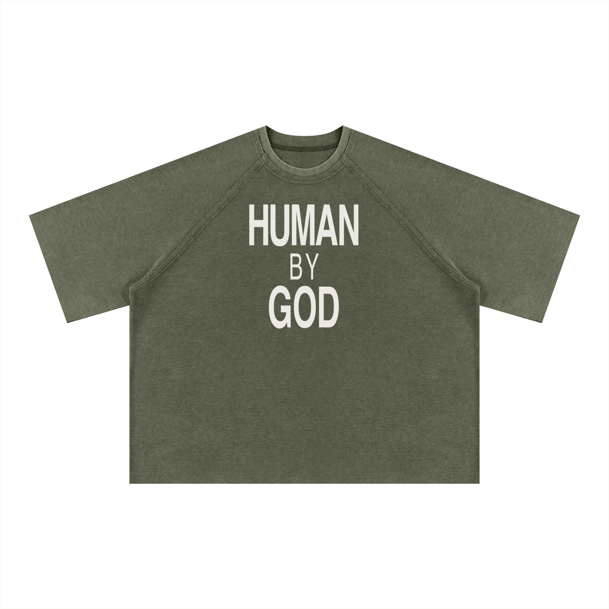 Unisex Mineral Wash Boxy Waffle T-Shirt