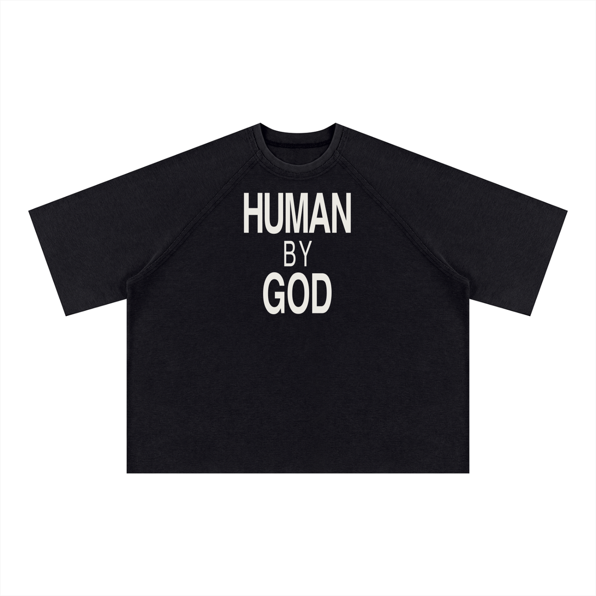 Unisex Mineral Wash Boxy Waffle T-Shirt