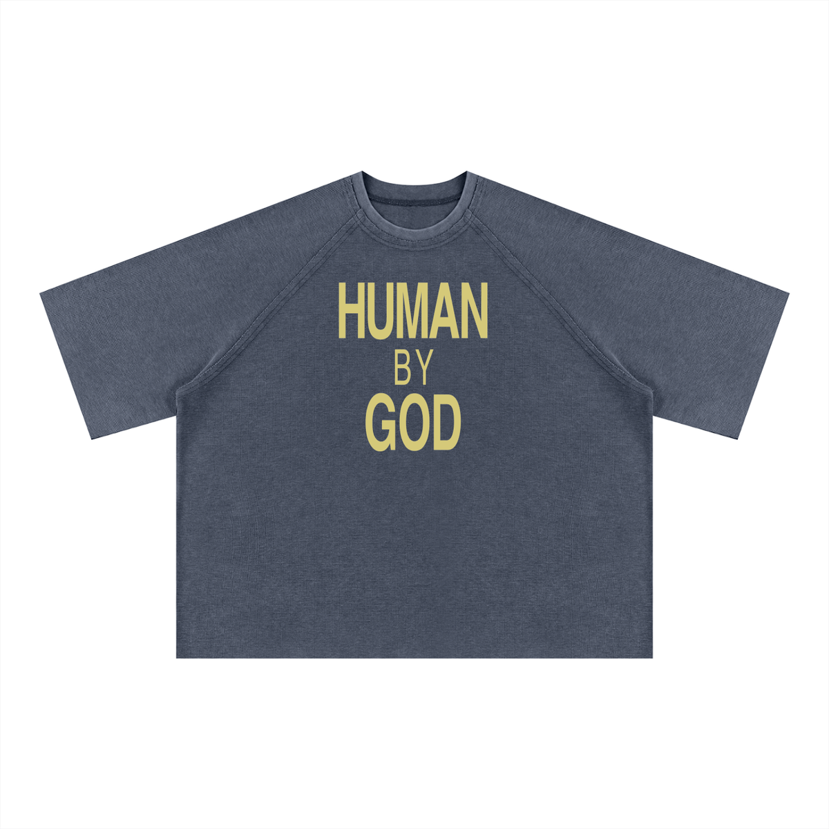 Unisex Mineral Wash Boxy Waffle T-Shirt