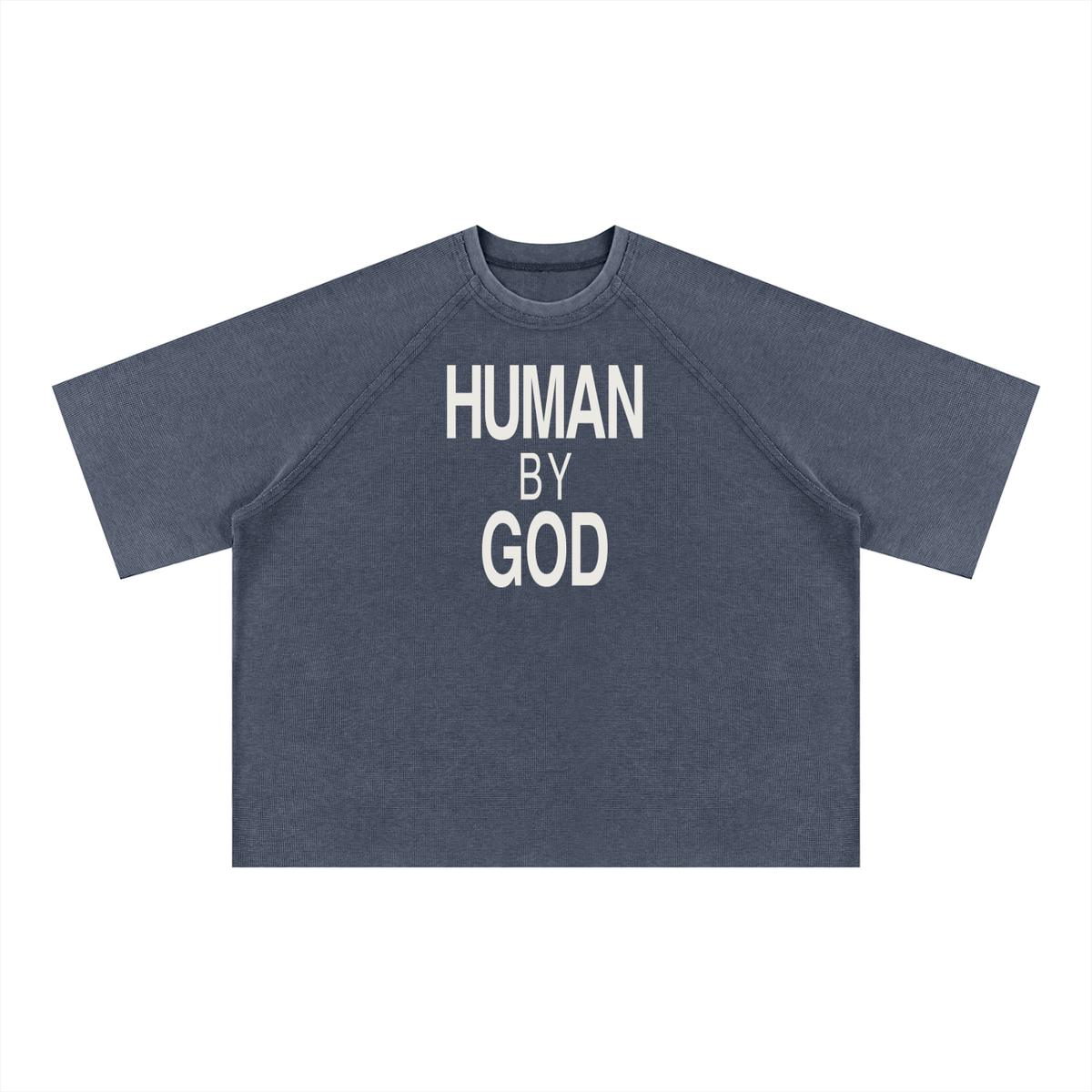Unisex Mineral Wash Boxy Waffle T-Shirt