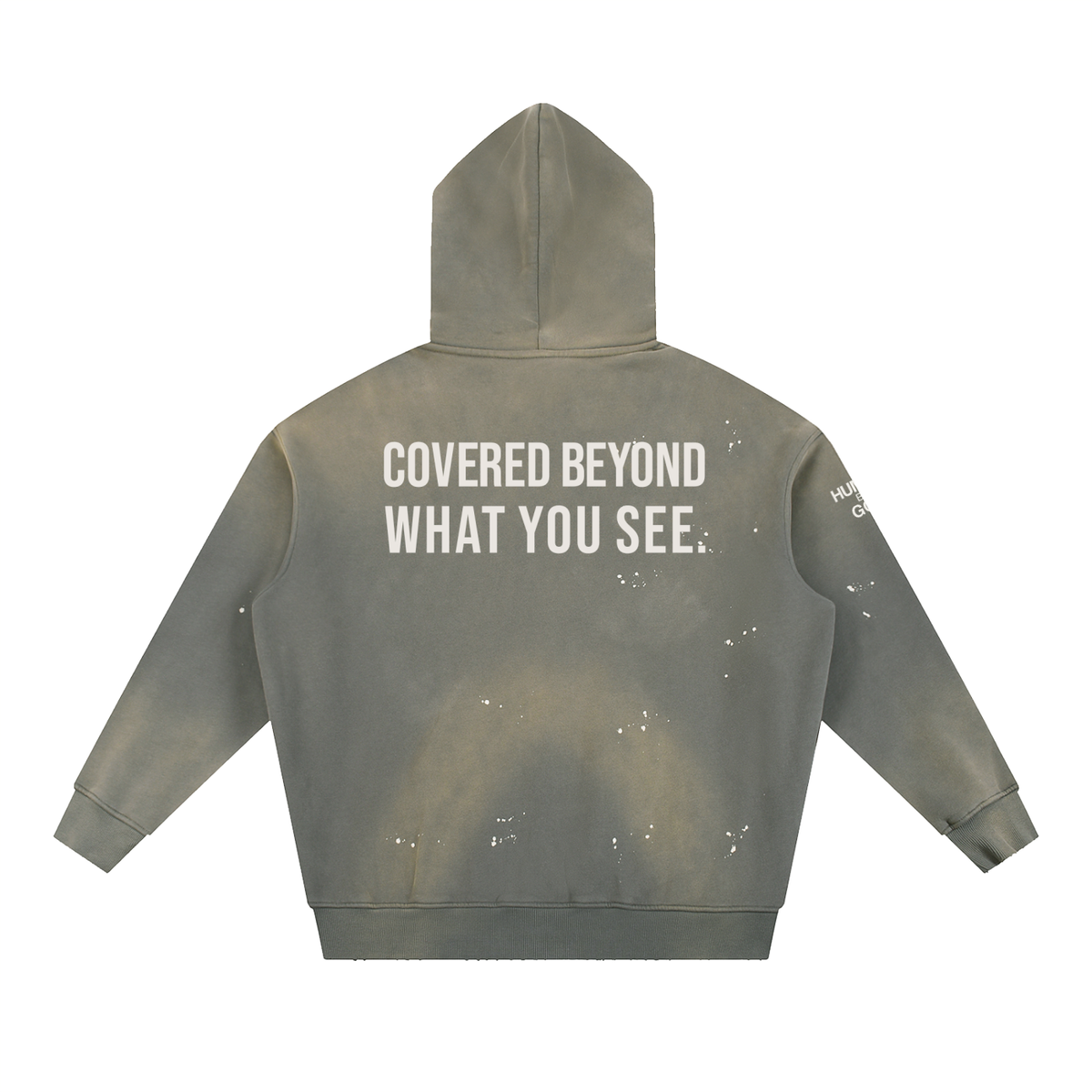 COVERED BEYOND WHAT YOU SEE - White Hoodie