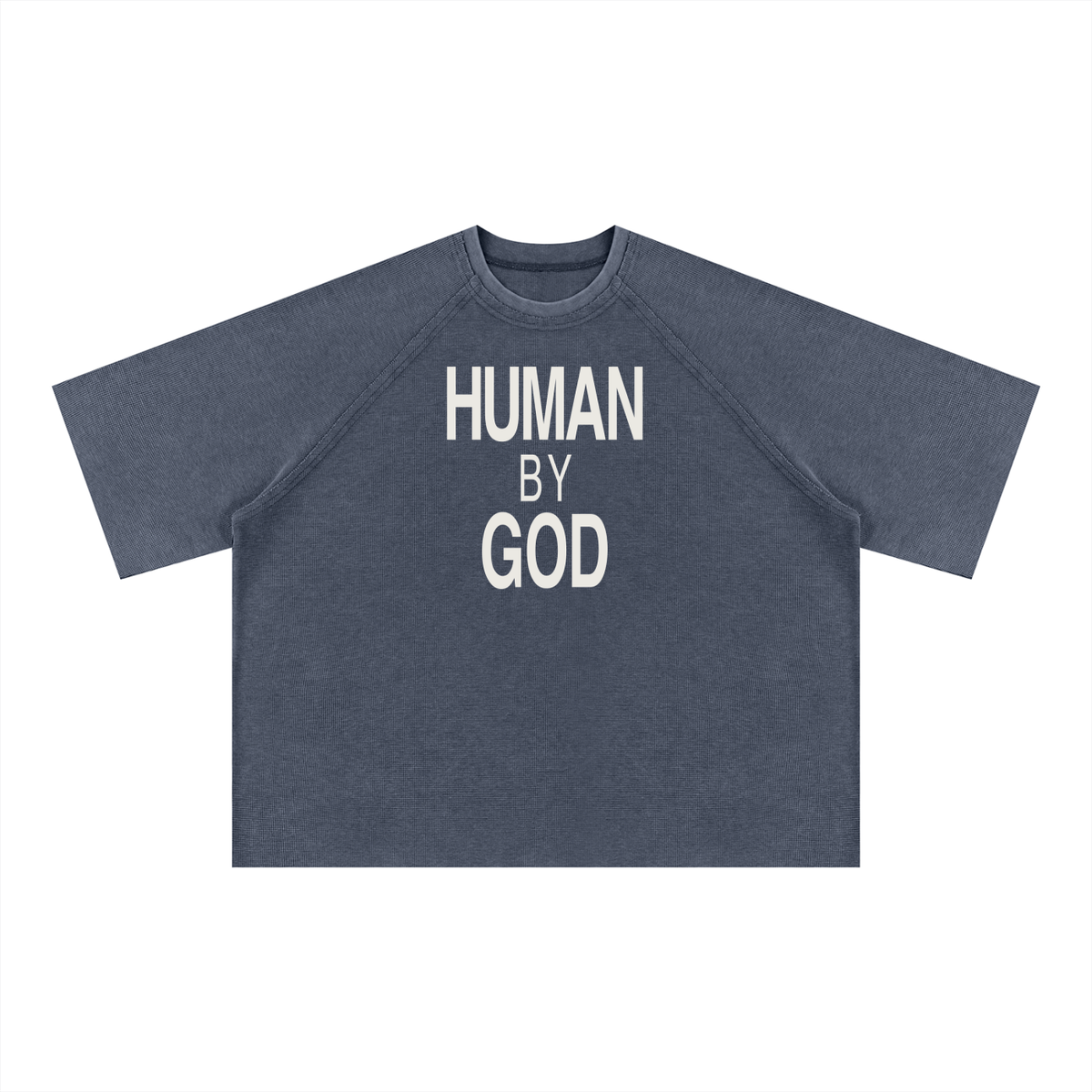 Unisex Mineral Wash Boxy Waffle T-Shirt