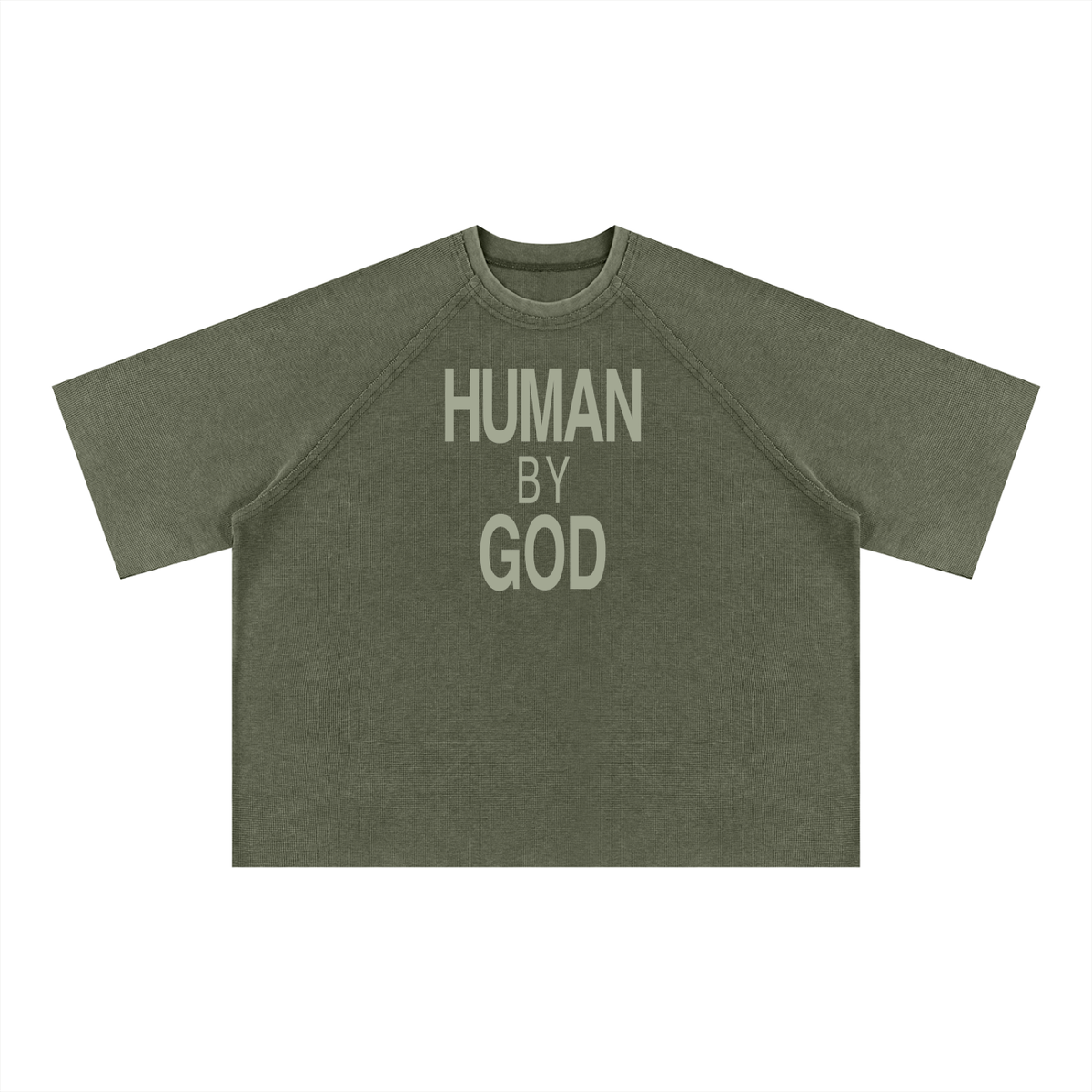 Unisex Mineral Wash Boxy Waffle T-Shirt