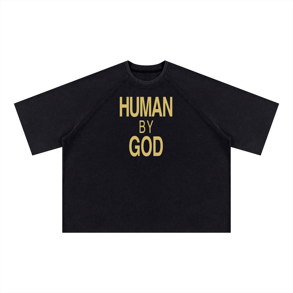 Unisex Mineral Wash Boxy Waffle T-Shirt