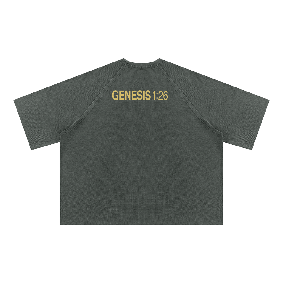 Unisex Mineral Wash Boxy Waffle T-Shirt
