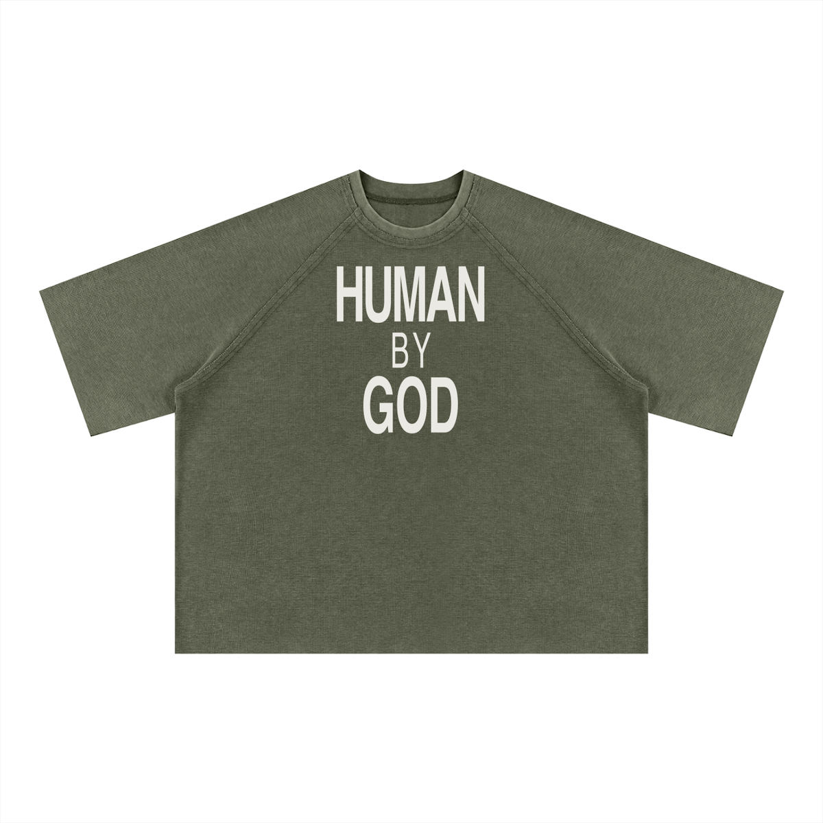 Unisex Mineral Wash Boxy Waffle T-Shirt