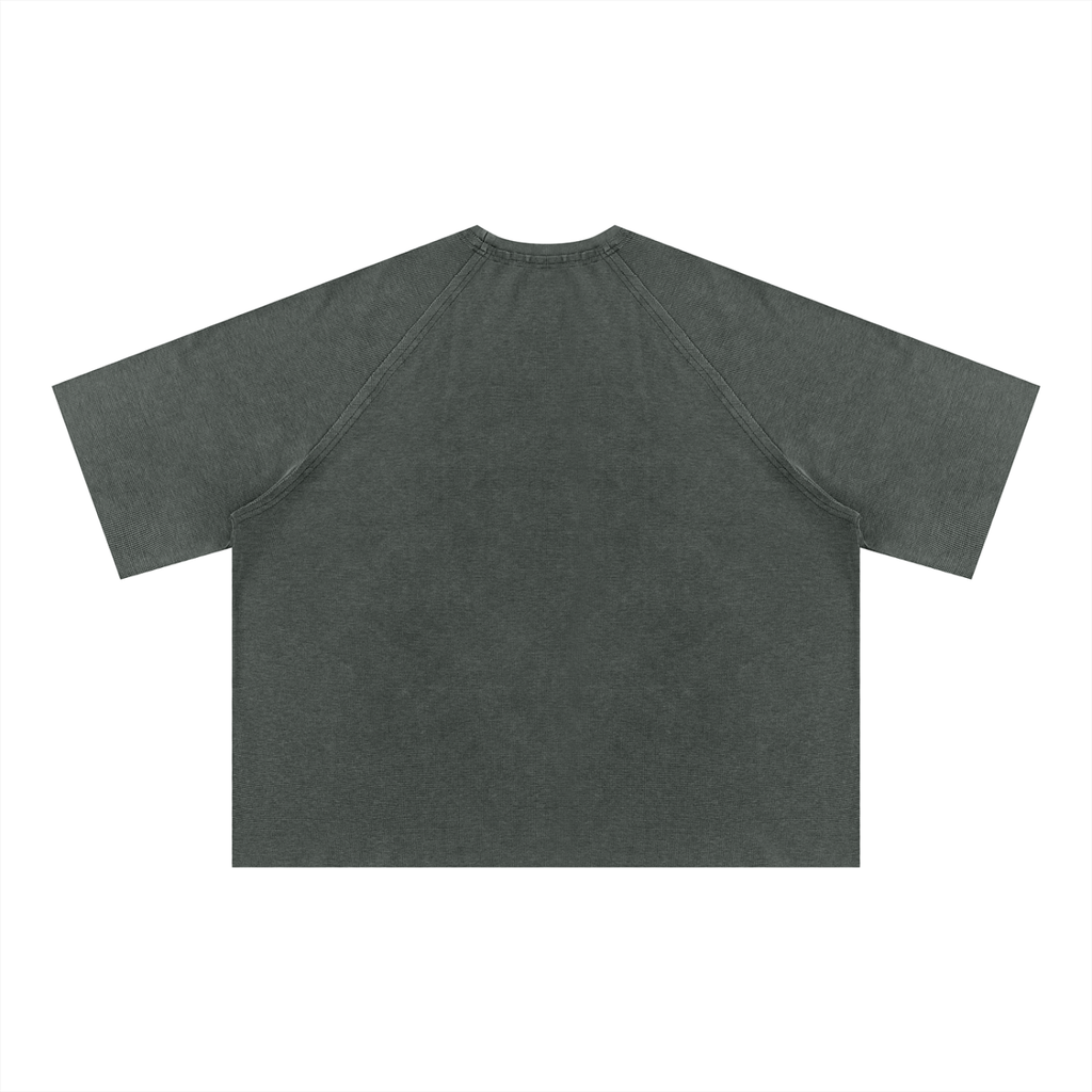 Human By God - Unisex Mineral Wash Boxy Waffle T-Shirt
