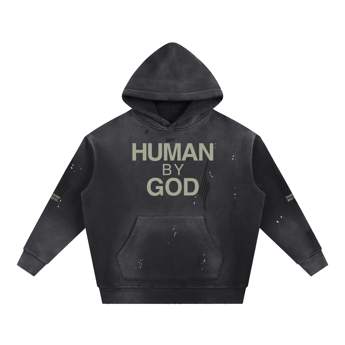 COVERED BEYOND WHAT YOU SEE - Light Olive Hoodie