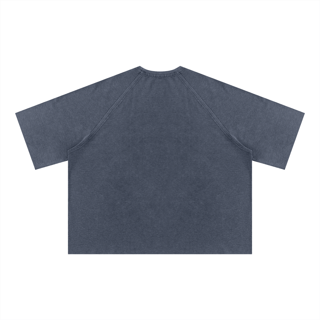 Human By God - Unisex Mineral Wash Boxy Waffle T-Shirt
