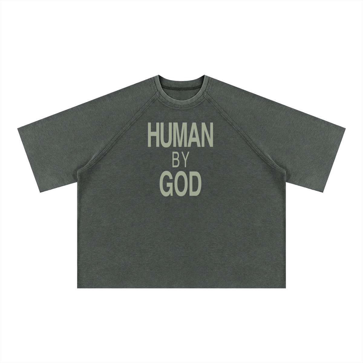 Unisex Mineral Wash Boxy Waffle T-Shirt