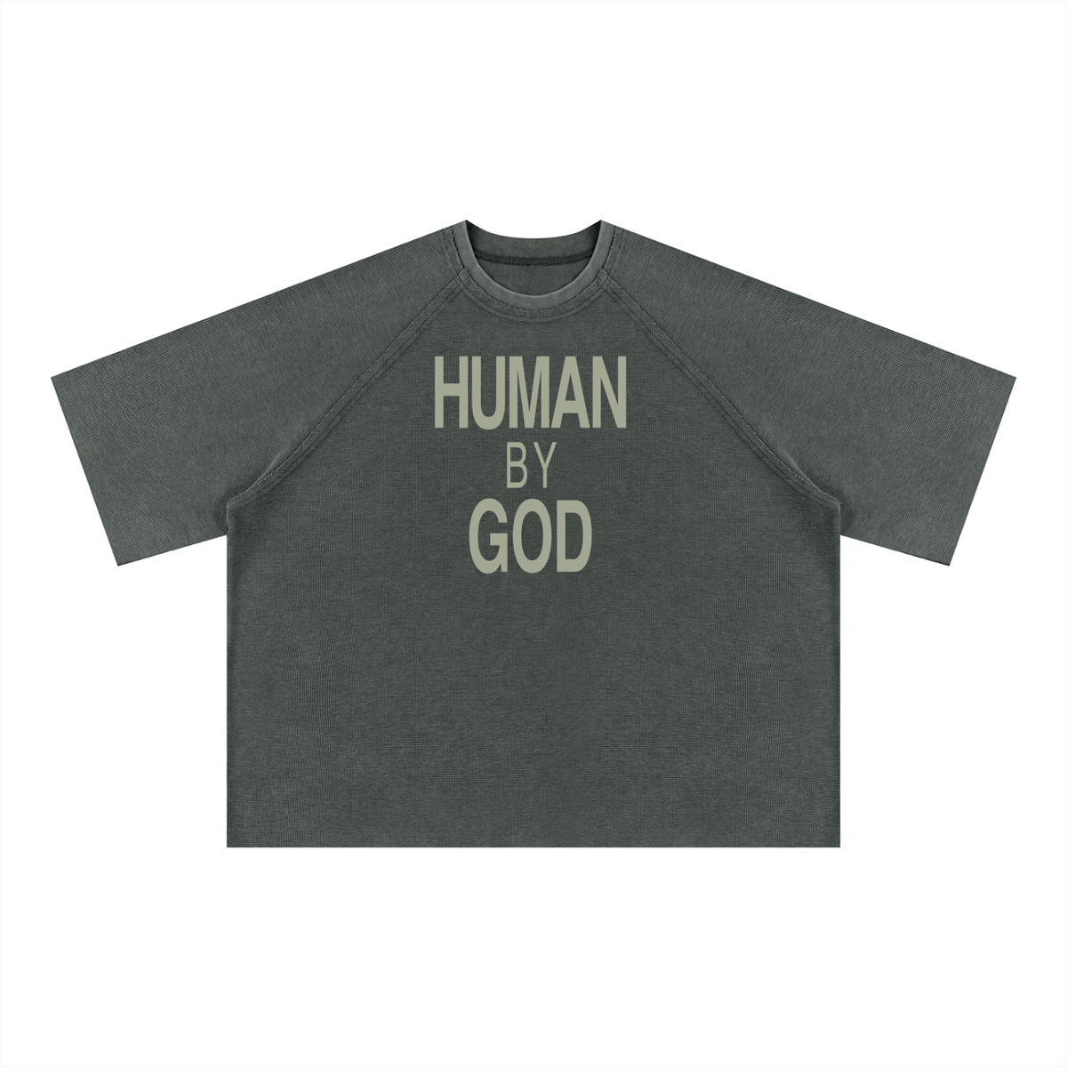 Unisex Mineral Wash Boxy Waffle T-Shirt