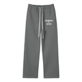 Unisex Solid Color Fleece Straight Leg Pants
