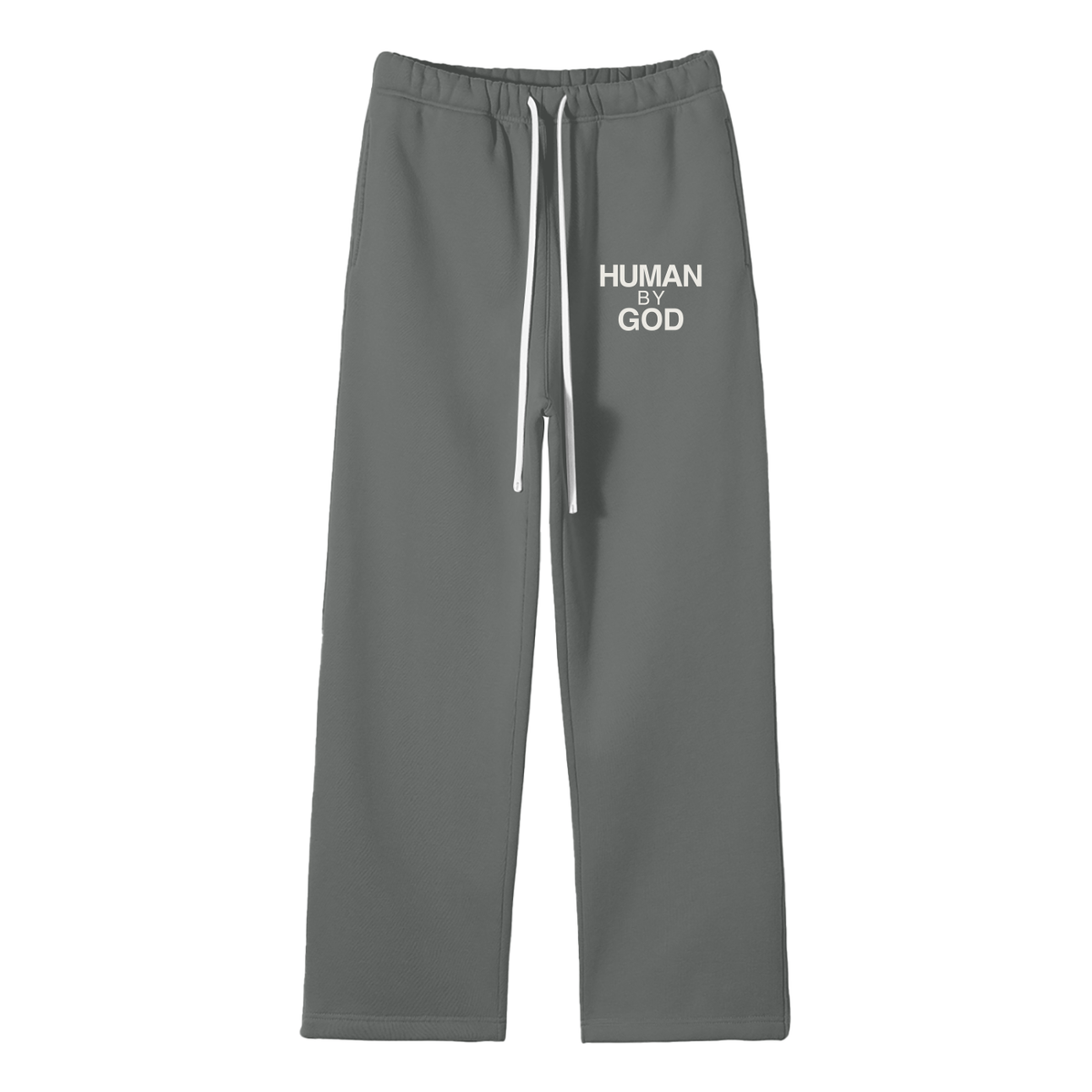 Unisex Solid Color Fleece Straight Leg Pants