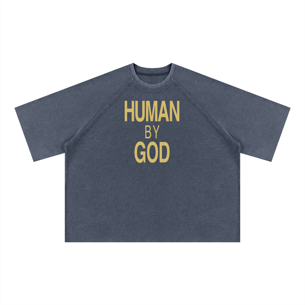 Unisex Mineral Wash Boxy Waffle T-Shirt