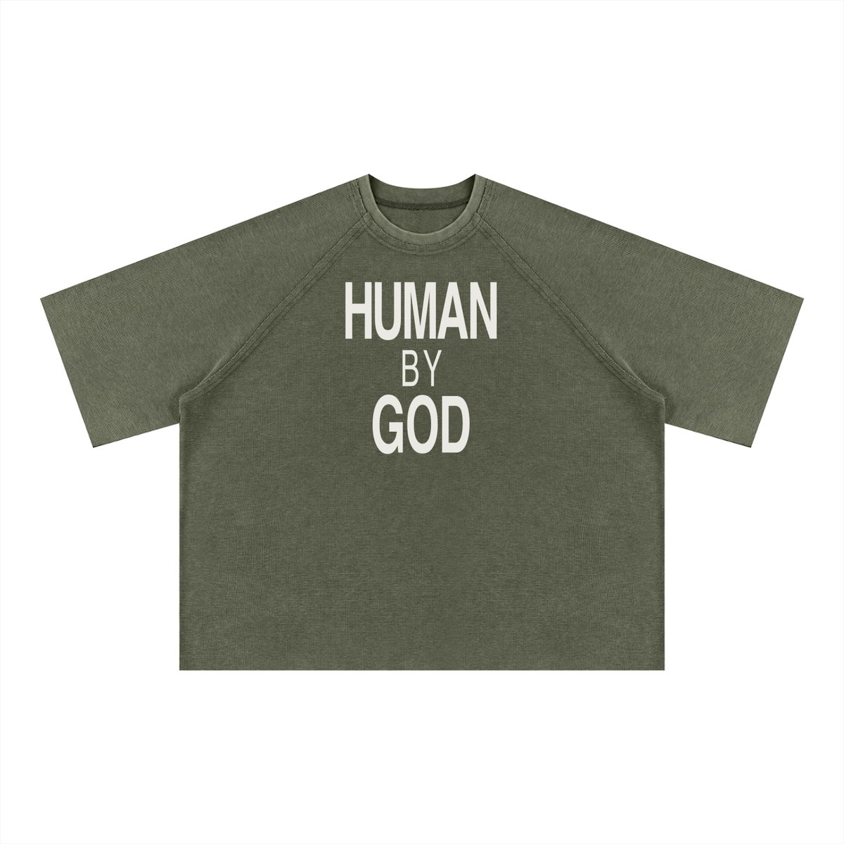 Unisex Mineral Wash Boxy Waffle T-Shirt