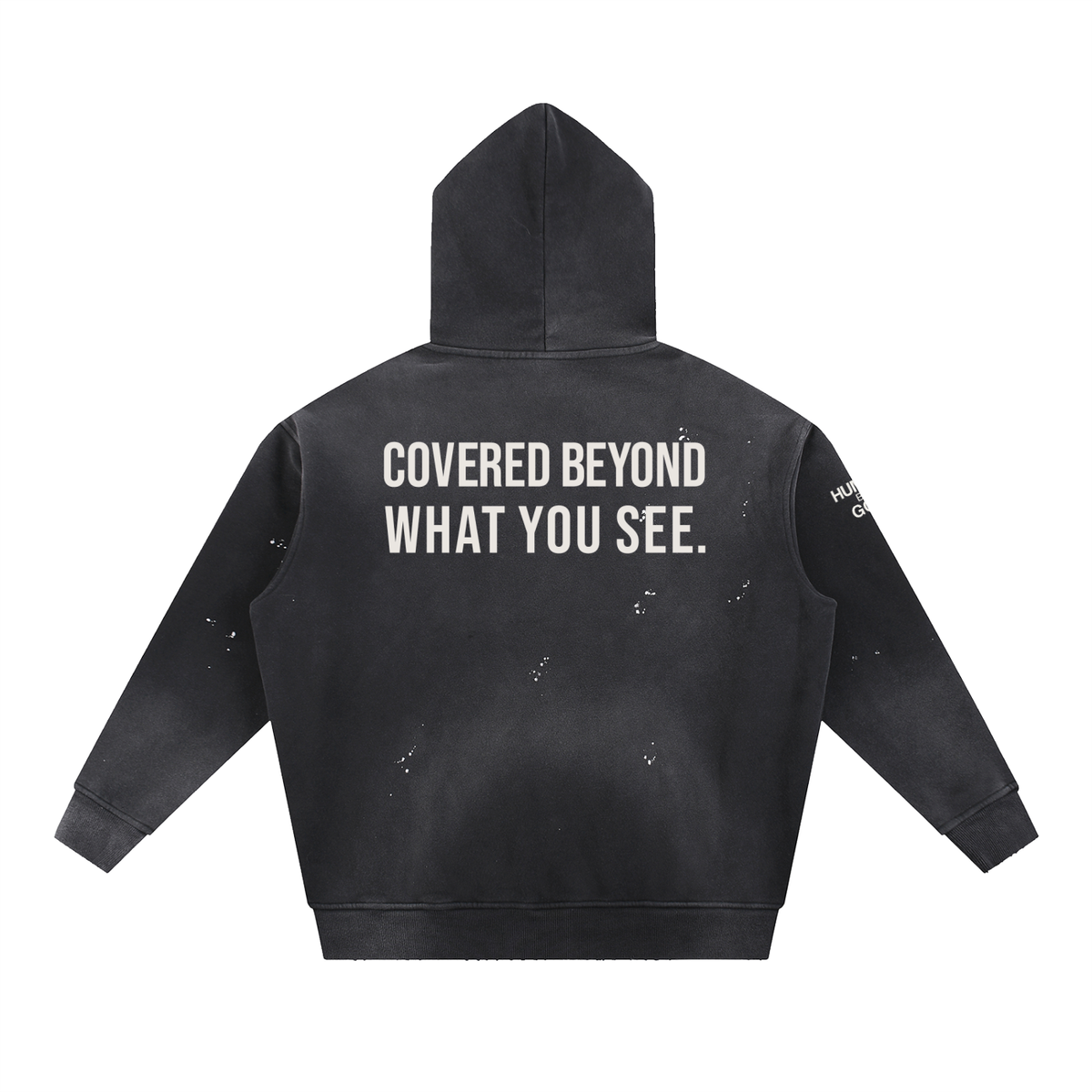 COVERED BEYOND WHAT YOU SEE - White Hoodie