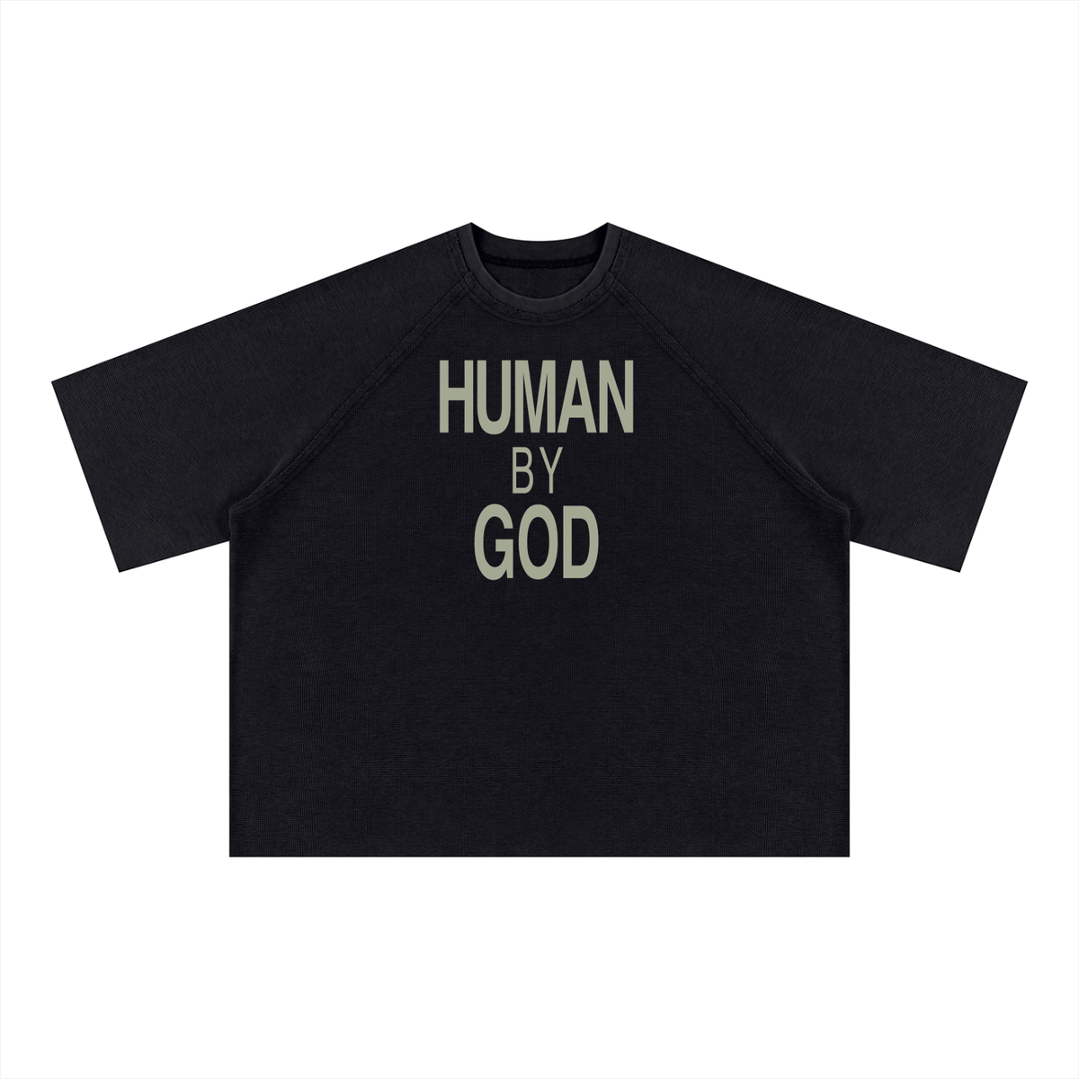Unisex Mineral Wash Boxy Waffle T-Shirt