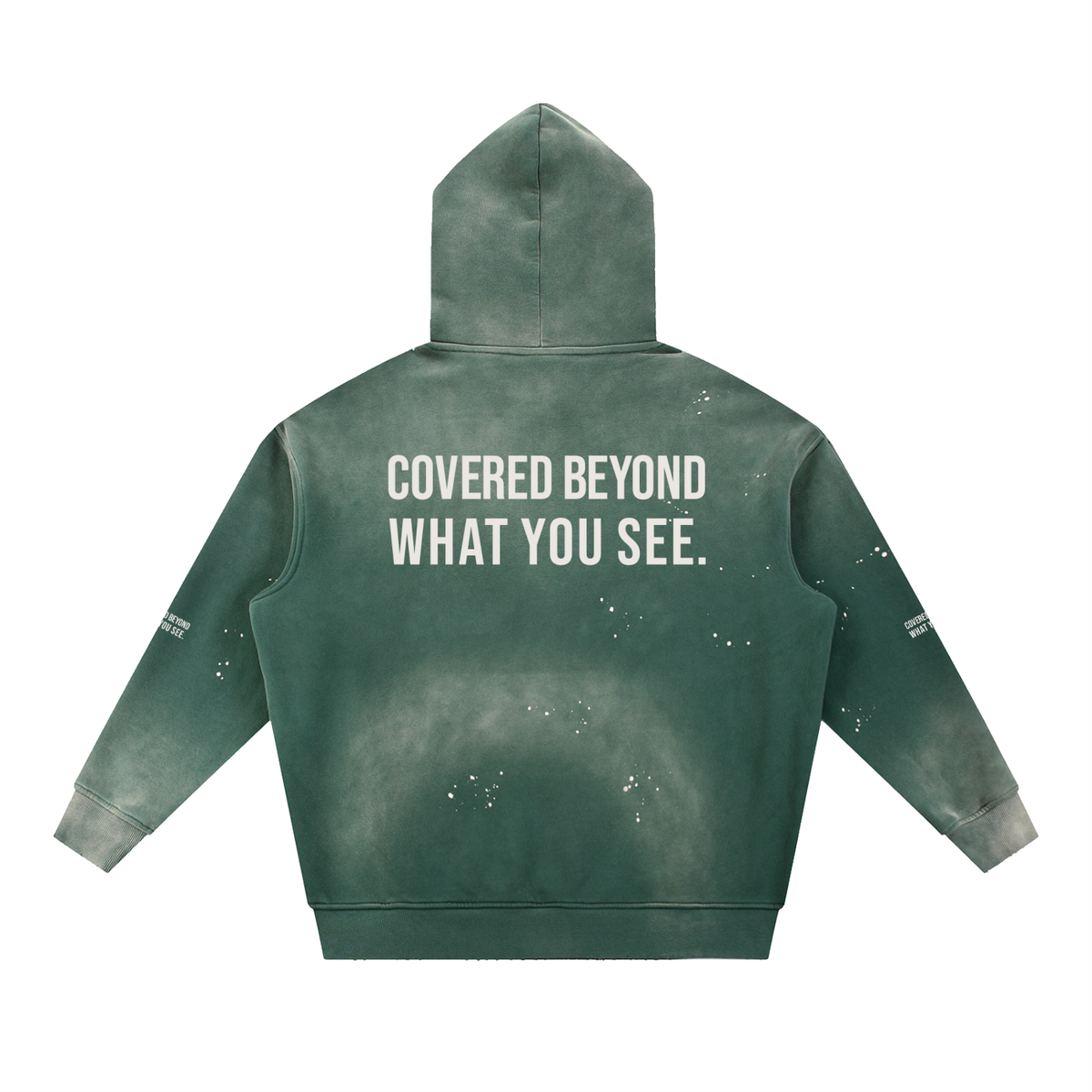 COVERED BEYOND WHAT YOU SEE - White Hoodie