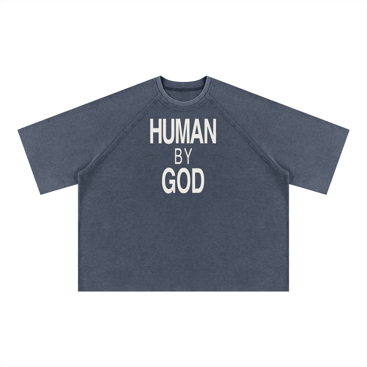 Unisex Mineral Wash Boxy Waffle T-Shirt