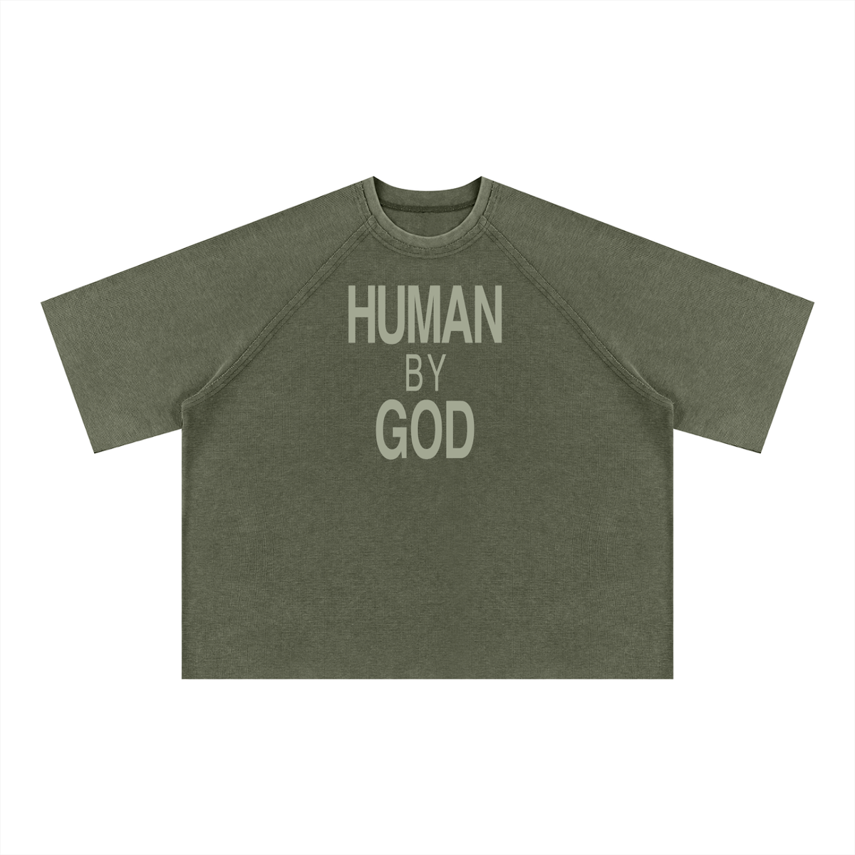 Unisex Mineral Wash Boxy Waffle T-Shirt