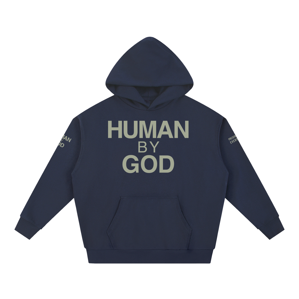 PRESENCE OVER EVERYTHING –  Light Olive Oversized Hoodie