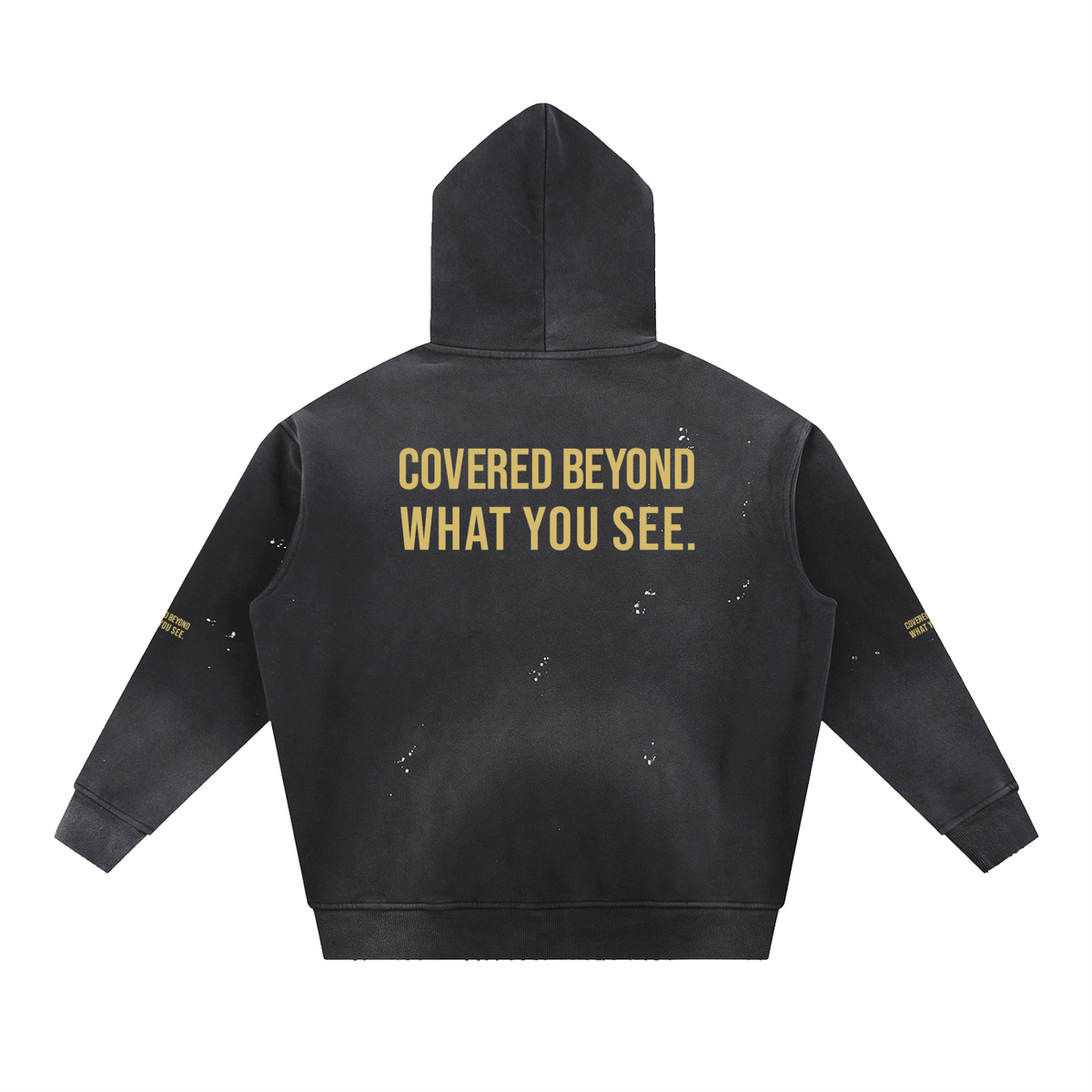 COVERED BEYOND WHAT YOU SEE - Gold Hoodie