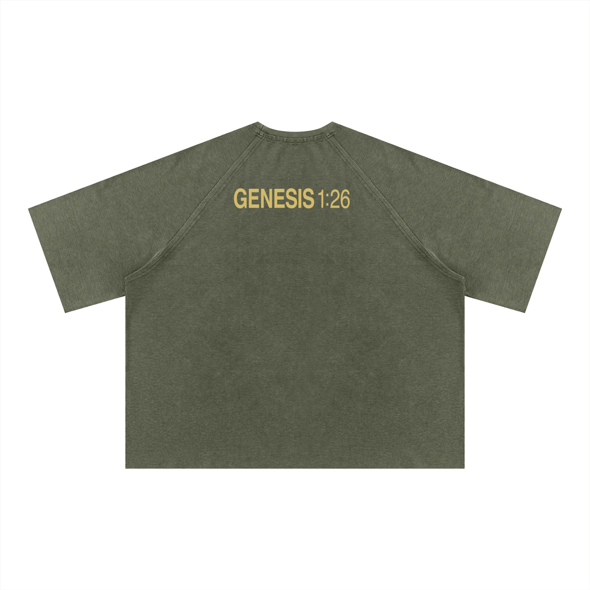 Unisex Mineral Wash Boxy Waffle T-Shirt