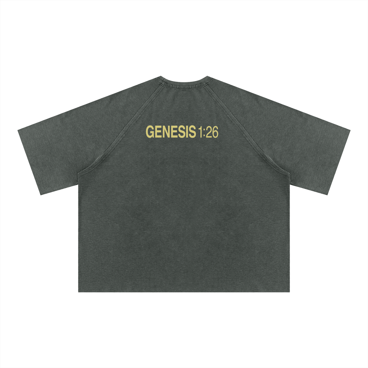 Unisex Mineral Wash Boxy Waffle T-Shirt