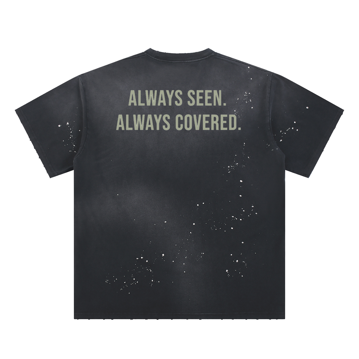 Hand-Frayed Sunfade Paint Splatter T-Shirt