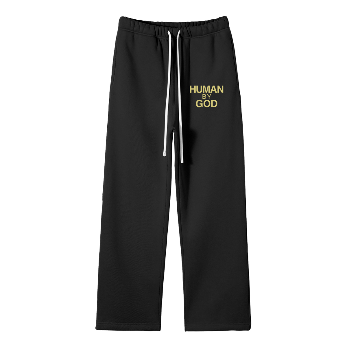 Unisex Solid Color Fleece Straight Leg Pants